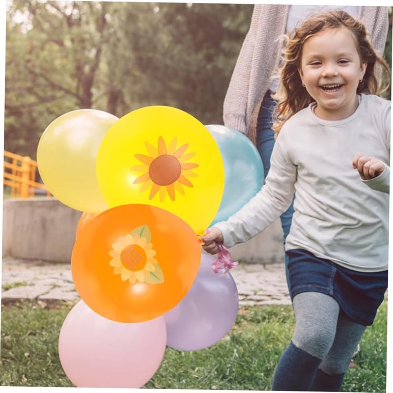 Sunflower Balloons 15Pcs Latex Party Decorations For Birthday Wedding Summer Events - Image 2